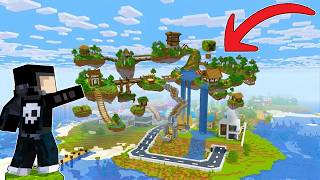 Rich Vs Poor Sky Island Battle in Minecraft