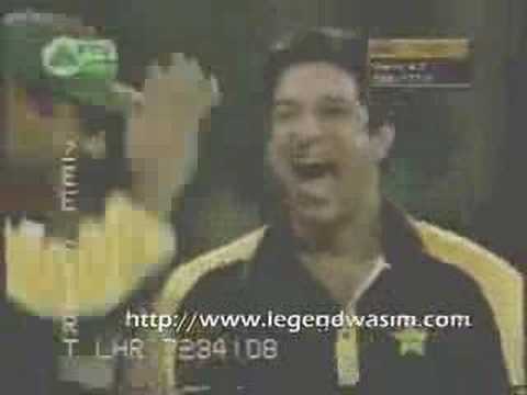 The great Tendulakar bowled by the great Akram, wonderfull delivery.