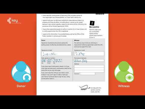 Property and Finance Lasting Power of Attorney Signing Guide - video from Key Advice