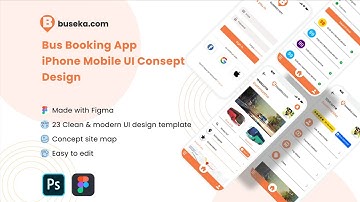 Mobile App Interface Design prototype  in Figma for Bus booking IOS App