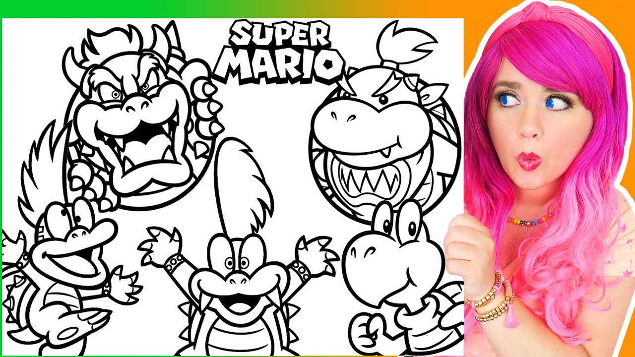 How to Draw Super Mario Bros, Bowser & Koopalings #226