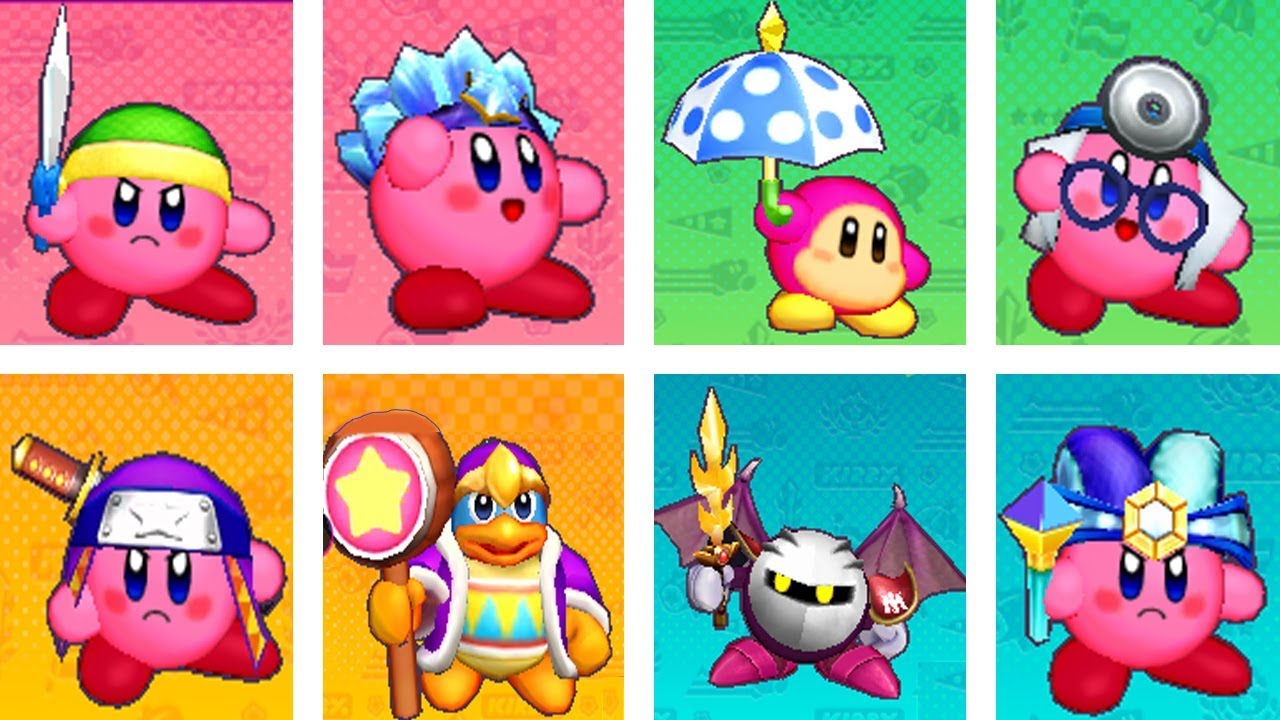 Kirby Battle Royale - All Copy Abilities - YouTube