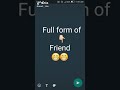 Friend full meaning in english