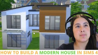 HOW TO BUILD A MODERN HOUSE IN SIMS 4 | Base game only | Beginner friendly