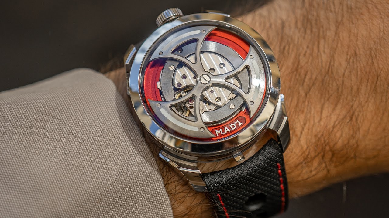 This watch looks like a fidget spinner! The M.A.D.1 Red - YouTube