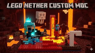 Building The Nether Out Of LEGO / Custom LEGO Minecraft Moc 