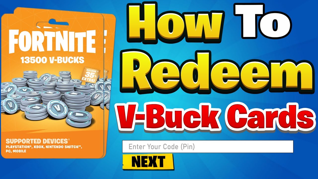 How to REDEEM Fortnite V-Buck Cards on All Platforms (Full Guide) 