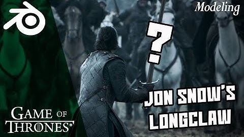 GAME OF THRONES | Blender Jon Snow Longclaw Sword