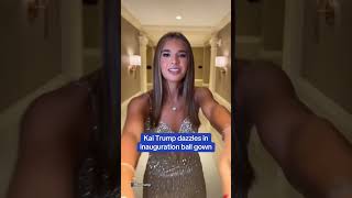 Kai Trump DAZZLES in inauguration ball gown