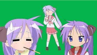 Hiiragi Kagami From Lucky Star Dancing Green Screen Upscaled Hd