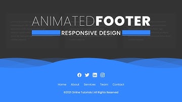 How to Make Responsive Animated Website Footer using Html & CSS | Simple Website Footer Design