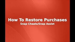 Snap Cheats: How to Restore Purchases screenshot 5