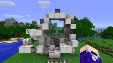 How to Build a 3x3 Piston Door in Minecraft Beta 1.7.3 - Tutorial