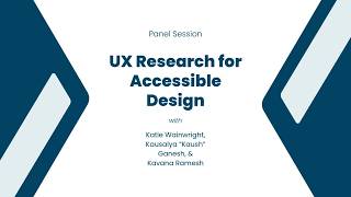 UX Research for Accessible Design