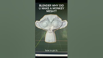 how to get Suzanne the Monkey in blender #blender #monkey #mesh #easy #blendertutorial
