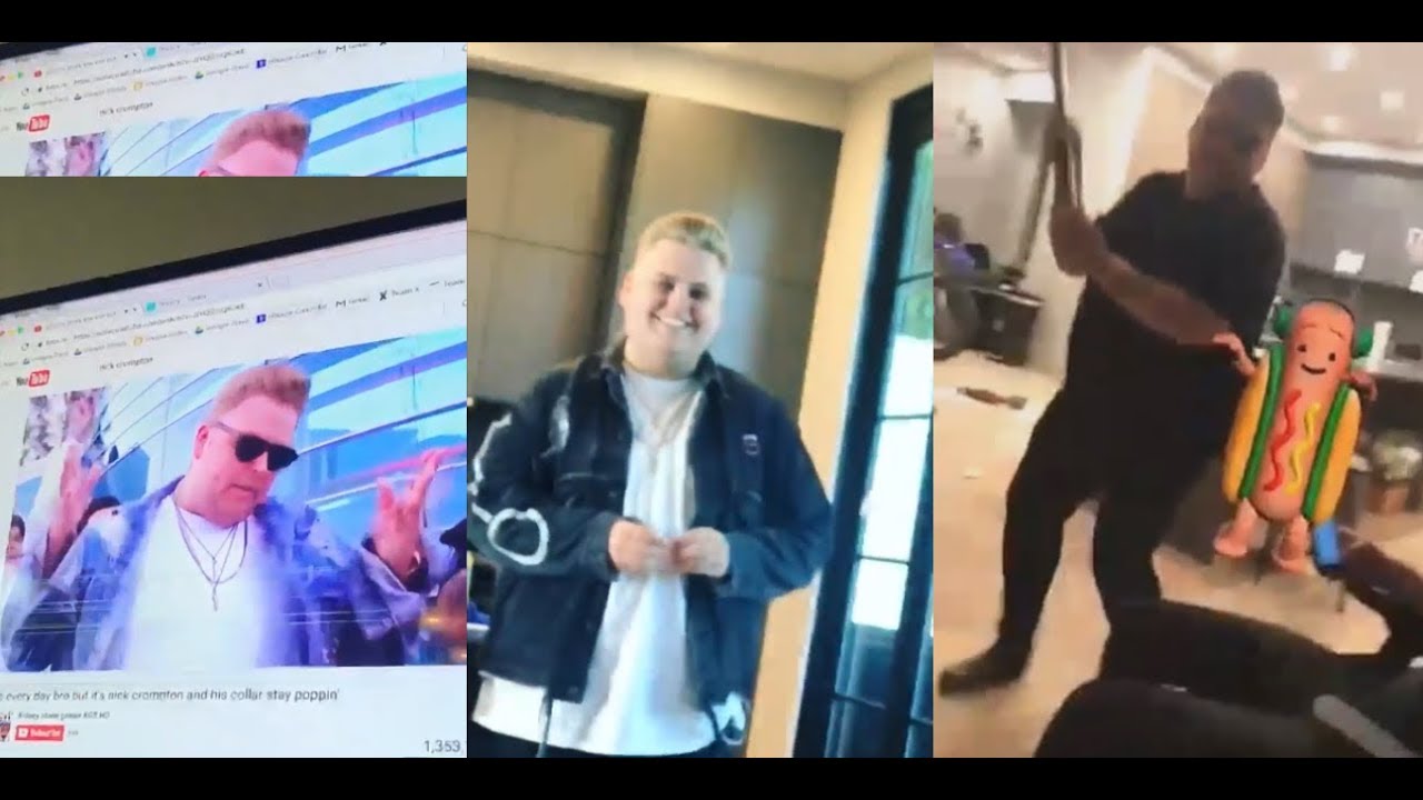 Nick Crompton reacting to "nick crompton and his collar stay poppin