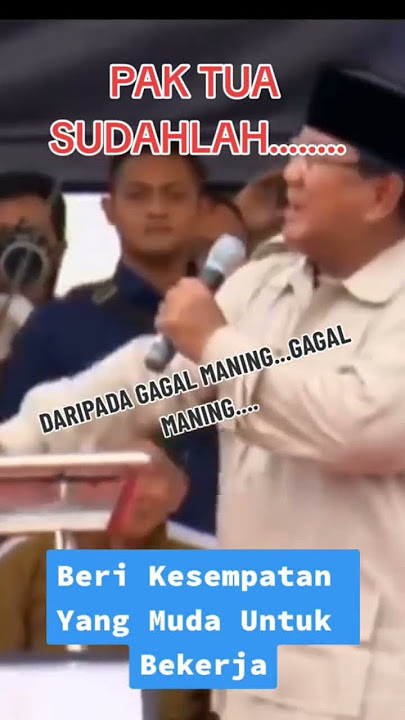 PAK TUA SUDAHLAH....MENDINGAN URUS KESEHATAN DAN CARI BEKAL UNTUK AKHERAT