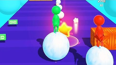 All levels in Snowball Run ⚽️⚾️  gameplay walkthrough android-ios Mobile game!