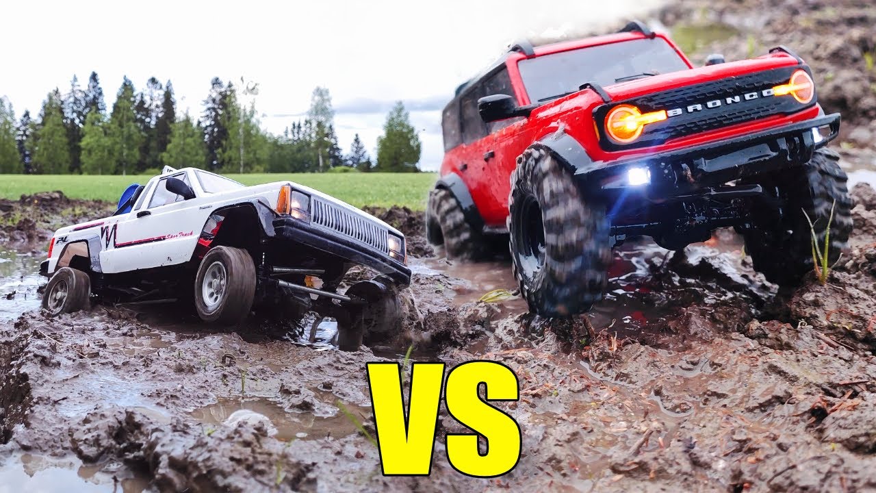 How is possible? TRX-4m BEATS 1/10 Jeep on Mud Course | RC CARS MUD OFFroad 4x4 Traxxas&Gmade