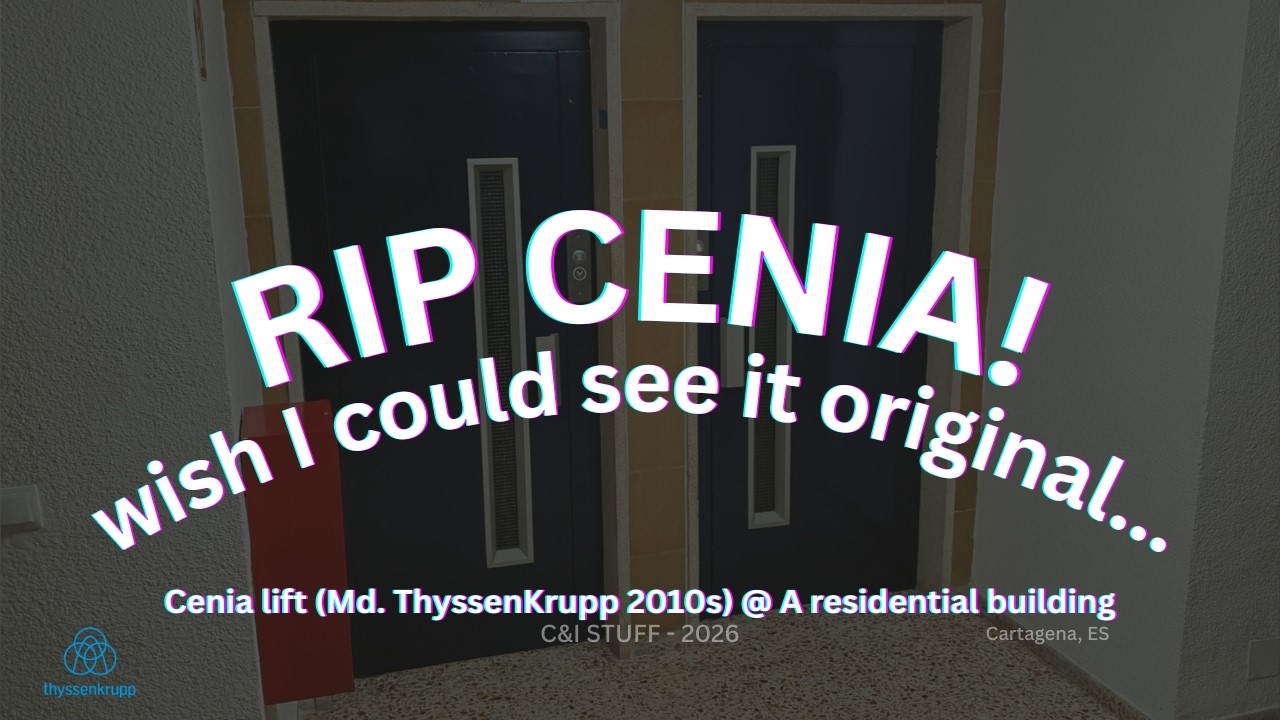 RIP! Cenia lift (Md. ThyssenKrupp 2010s) @ A residential building - Cartagena, ES