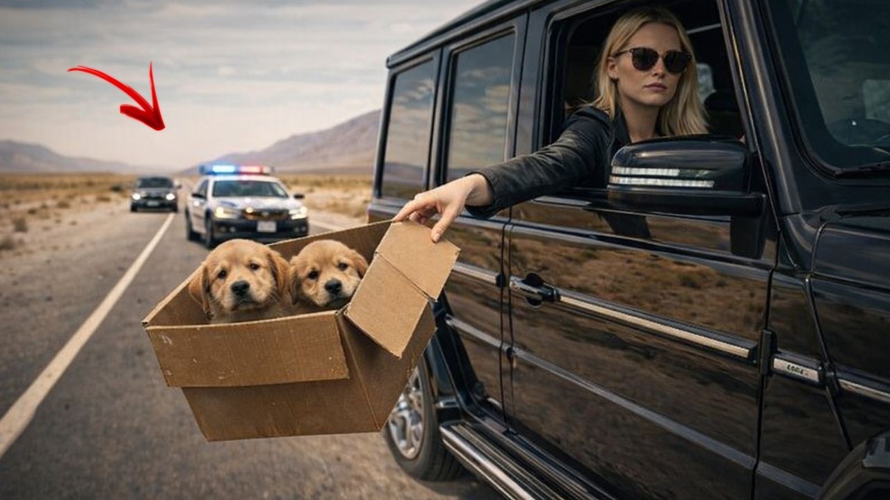 Ha gettato il cucciolo dall'auto in corsa… non sapeva che qualcuno stava guardando tutto