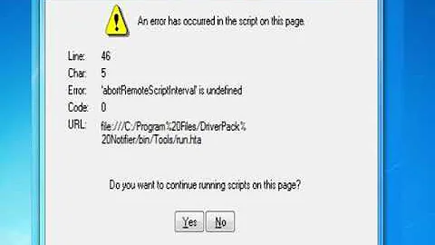 Script Error in windows 7