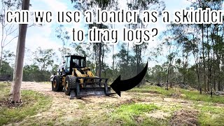 Loader becomes skidder