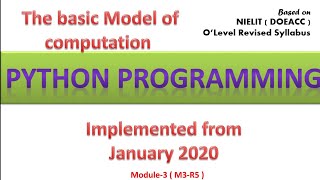 Day - #1 || #Python  || #introduction to #Programming ||   The basic model of Computation in hindi