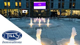 Large Amphitheater Hillside Animated Fountains! - Nottingham University