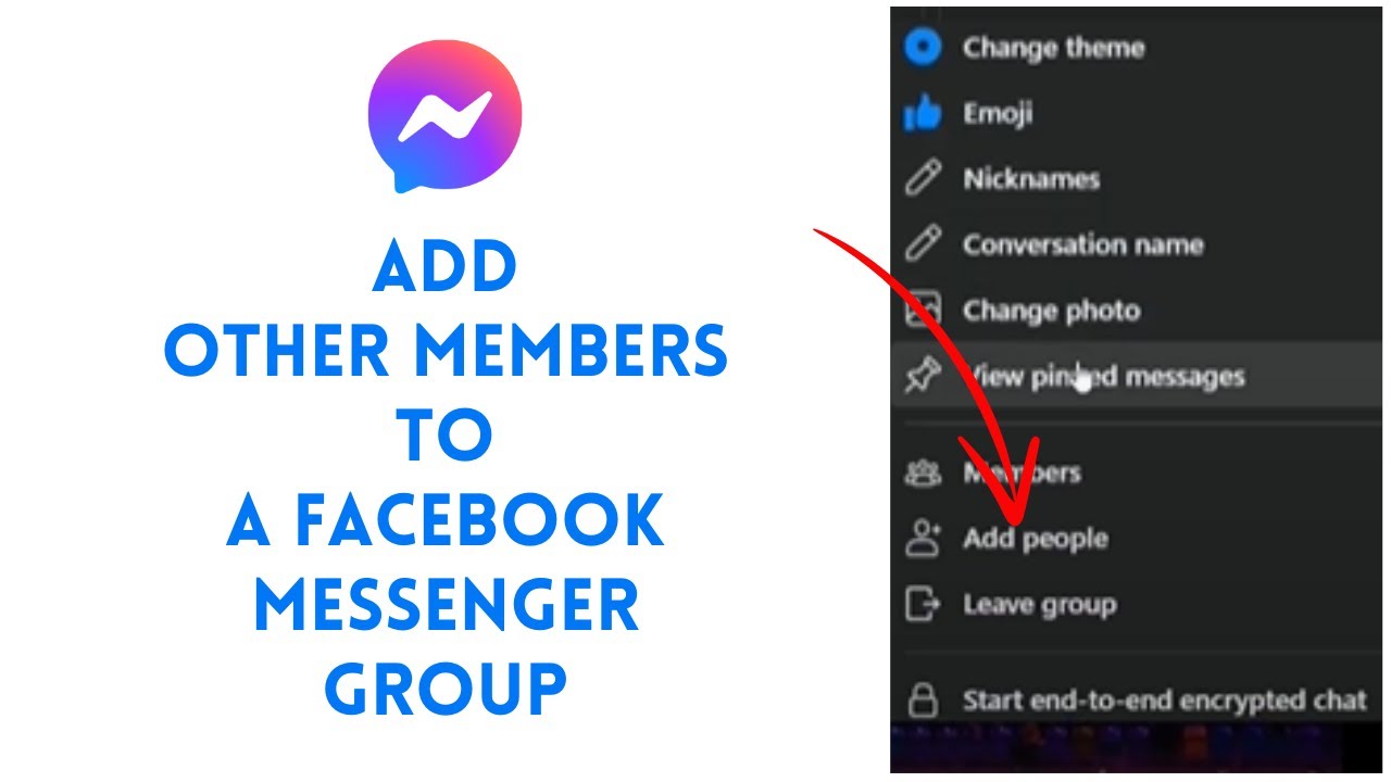 Facebook Member How to Add Other Members on a Facebook Messenger Group 2024? - YouTube