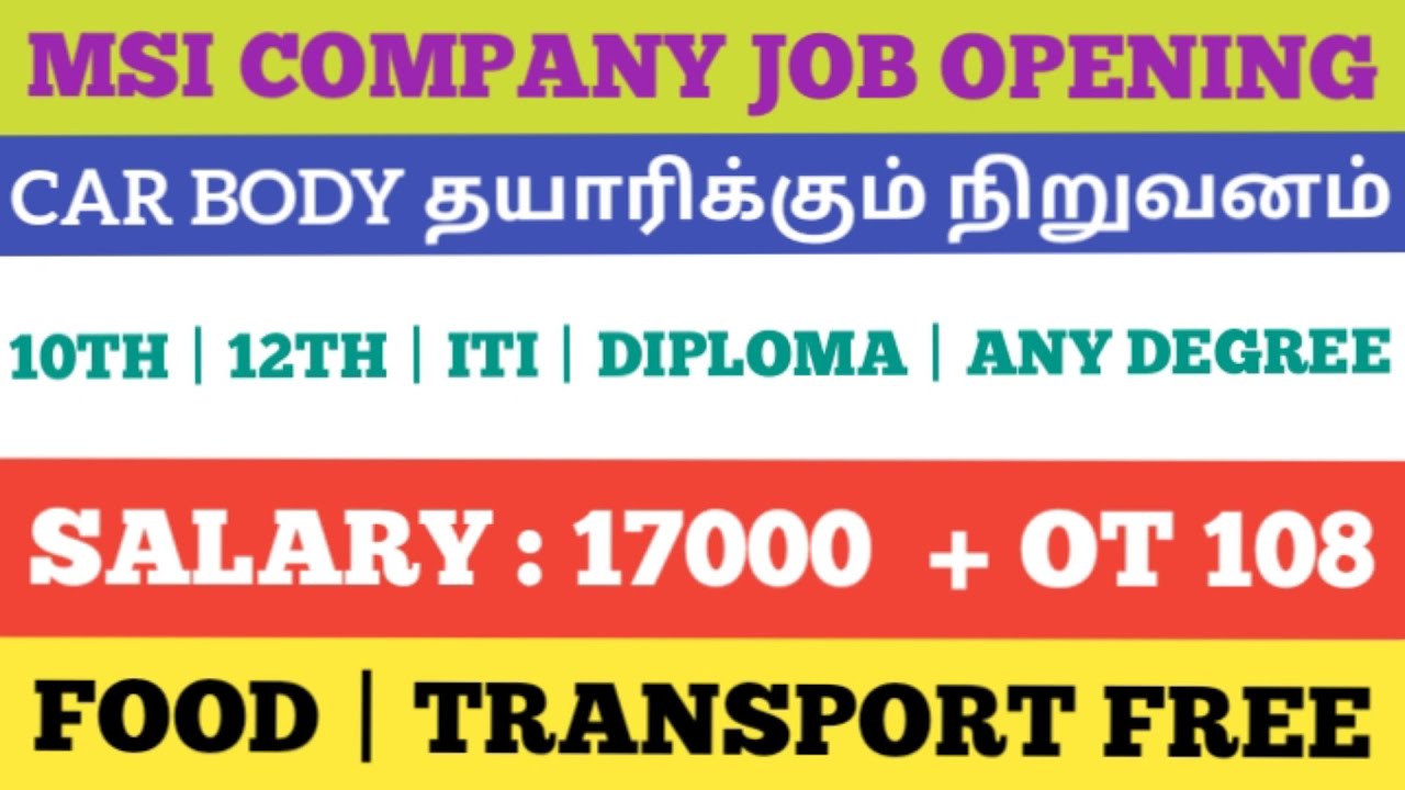 Jobs in Manufacturing companytoday job opening in chennaijobs vacancy