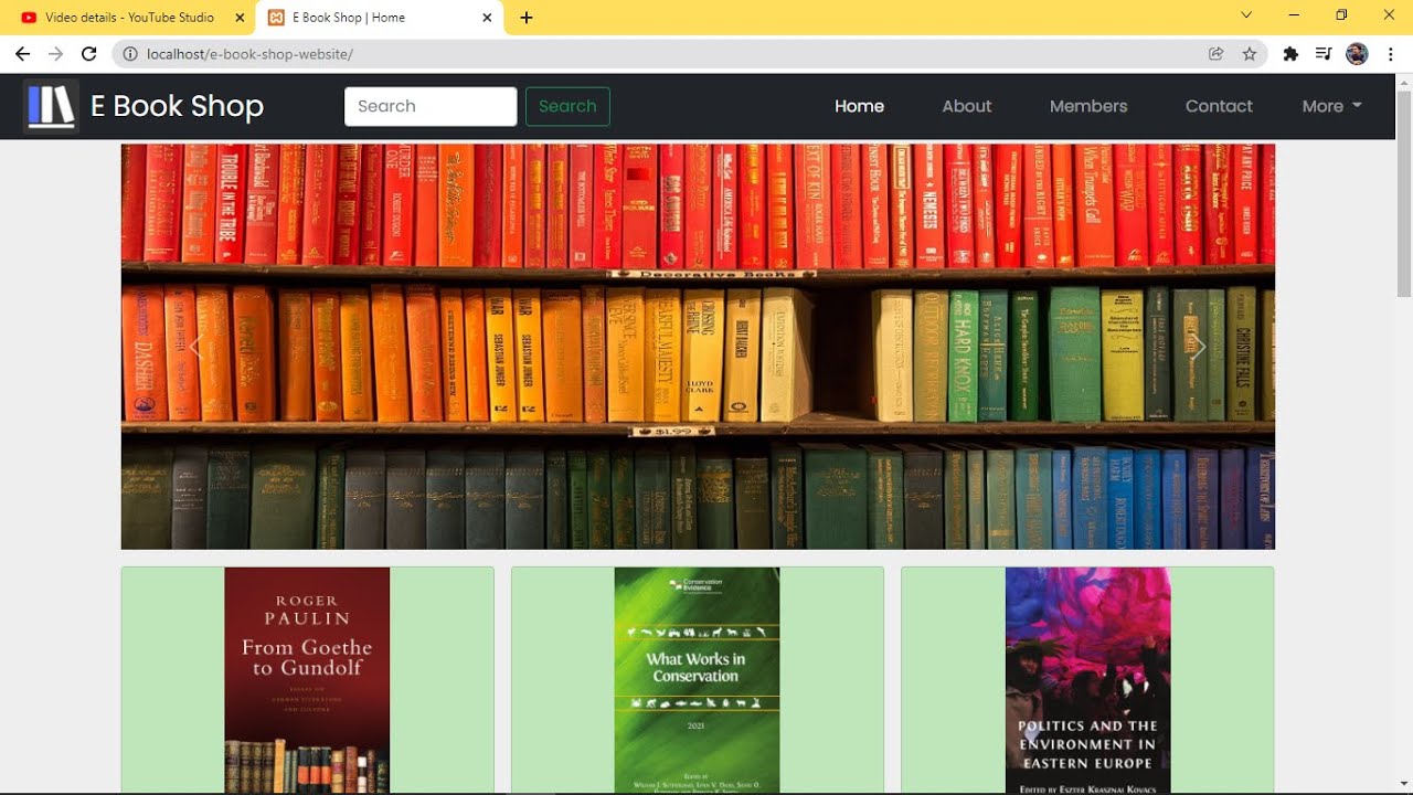 E Book Shop Website | E Commerce Website | PHP | Web Development - YouTube