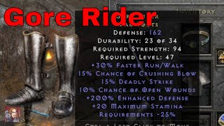 D2R Unique Items - Gore Rider (War Boots)
