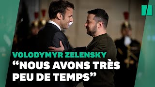 Volodymyr Zelensky reçu par Emmanuel Macron à Paris avec Olaf Scholz