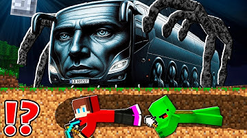How JJ and Mikey Escape From RANG RING RENG BUS IRENG SPIDER at 3am ? - Minecraft Maizen