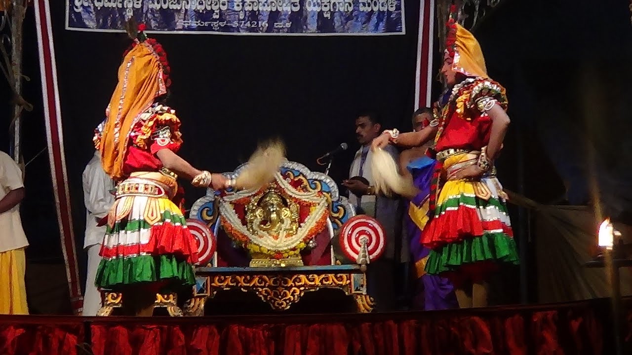 Yakshagana -- Poorvaranga - 2 - Gajamukhadavage ganapage...Sathish Naika irde