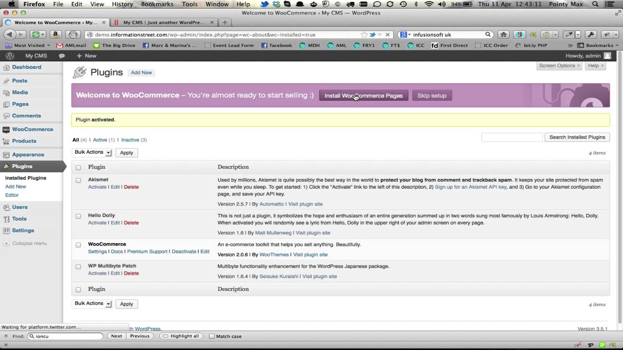 How To Install Woocommerce in Wordpress - YouTube