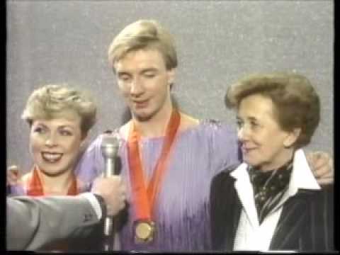 Torvill and Dean 84 Olympics medal ceremony
