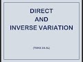 Direct and Inverse Variation Quiz