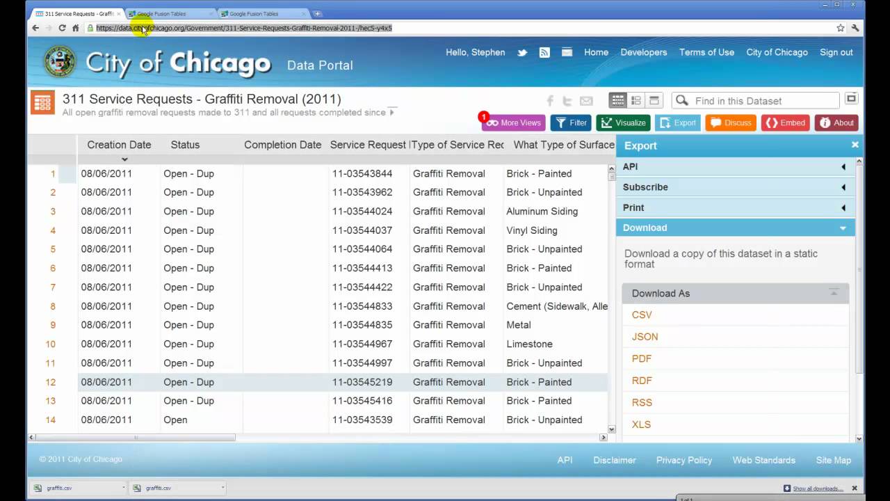 Example #4 - Publish a Google intensity map