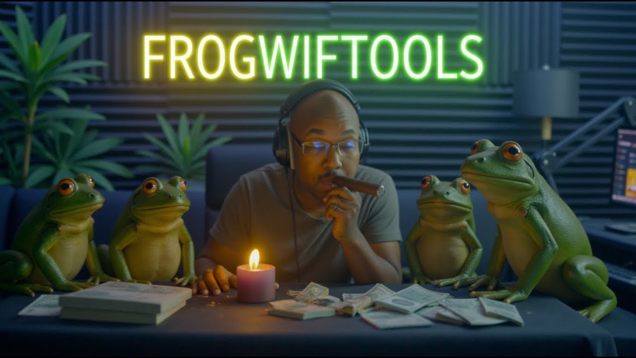FrogWifTools platform interface for Solana memecoin developers showing wallet management and bundler tools
