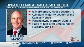 Governor Kelly directs flags to remain at half-staff until sundown next Tuesday at all state buil...
