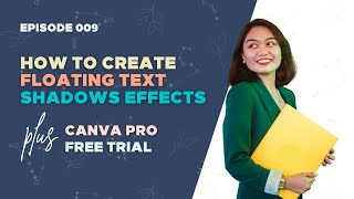How to Create Floating Text Shadows Effects on Canva 👀✨ — PLUS Canva Pro Free Trial 👇🏻