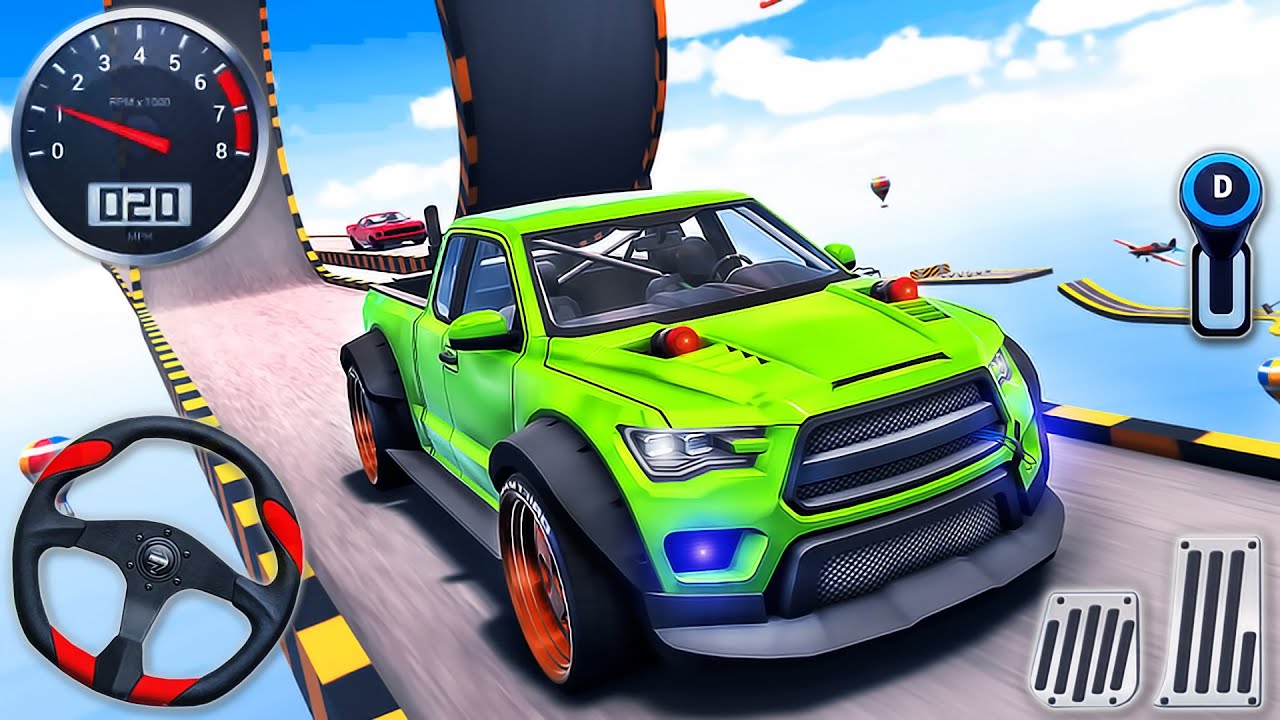 Mega Ramp Car Stunt Racing 3D - Crazy GT Car Impossible Tracks Simulator - Android GamePlay