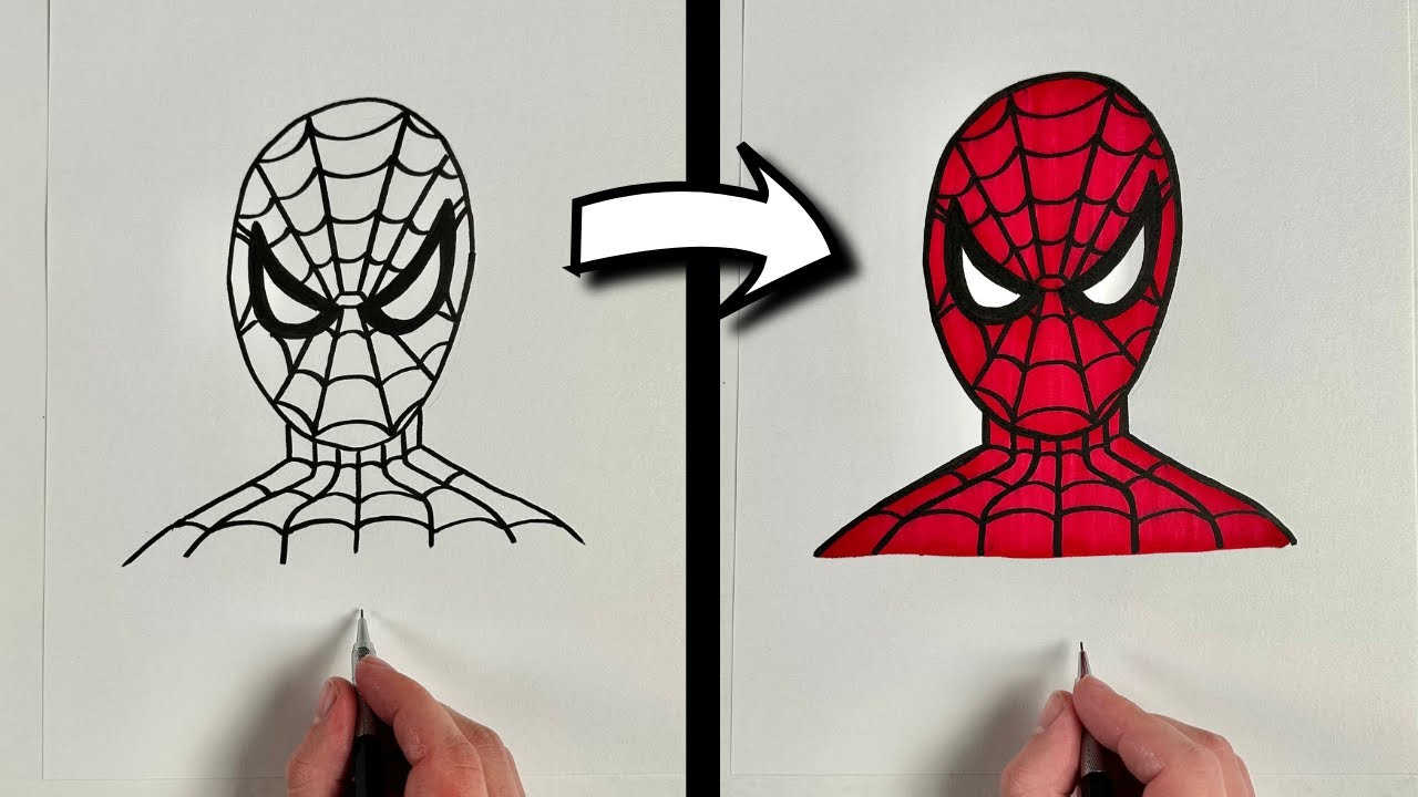 How To Draw Spiderman In 5 Minutes - YouTube