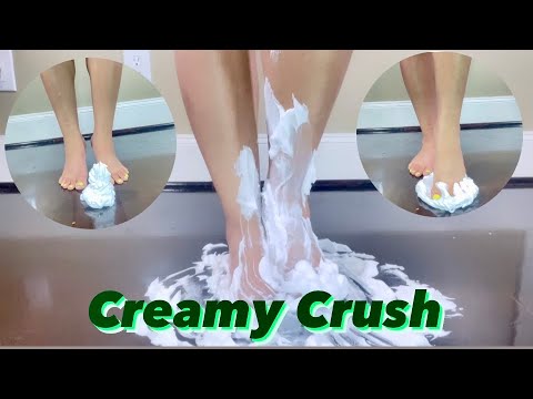 ✨Super Creamy Crush 🤍✨ #asmr #cream #crush #feet