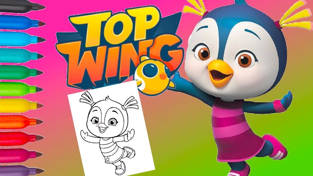 Coloring Penguin Penny Top Wing Academy Coloring Page | Fun for Kids