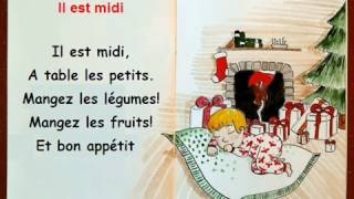 أناشيد الأطفال بالفرنسية -il est midi- مع الكلمات