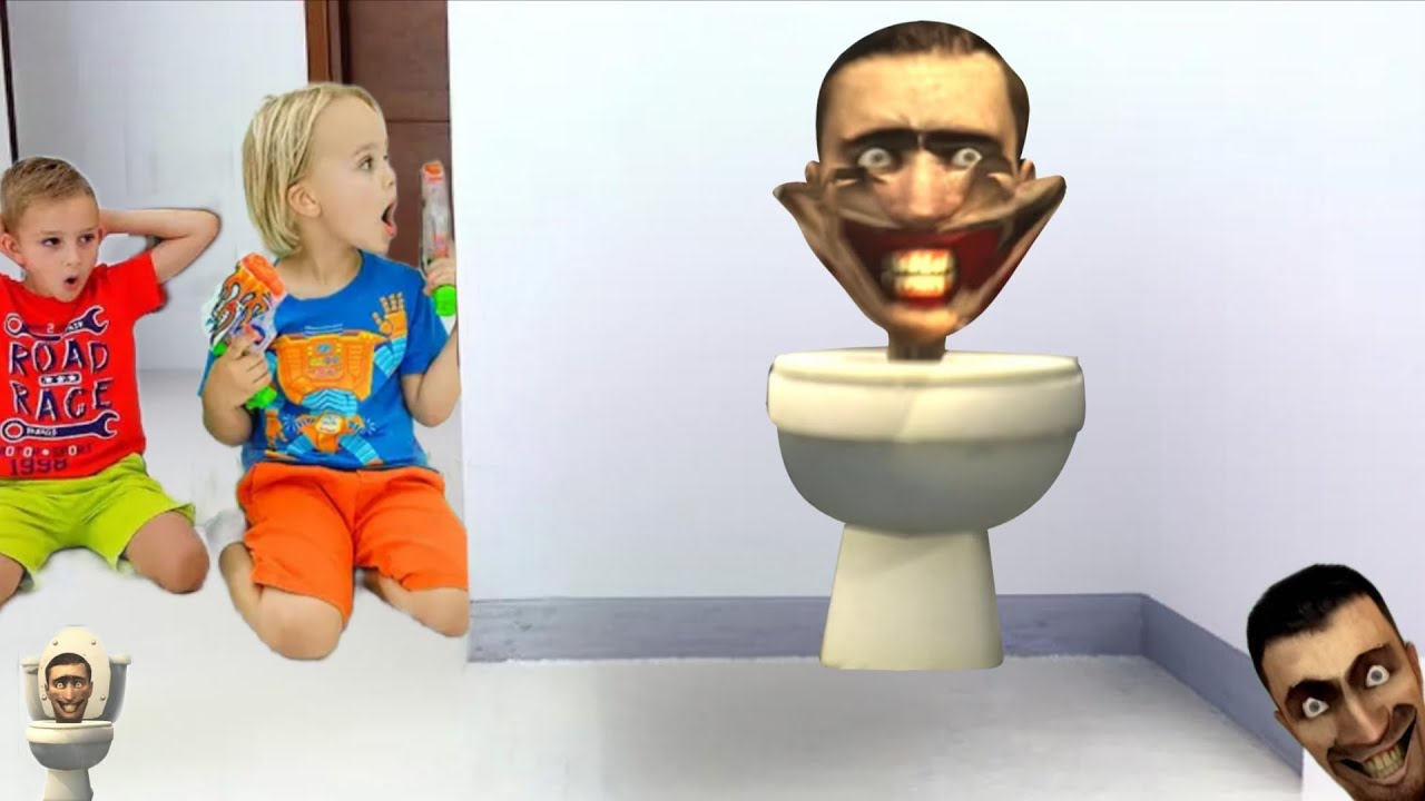Chris and Vlad inside magic cube challenge with skibidi toilet | funny logo effect skibidi