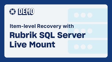 Item-level Recovery with Rubrik SQL Server Live Mount
